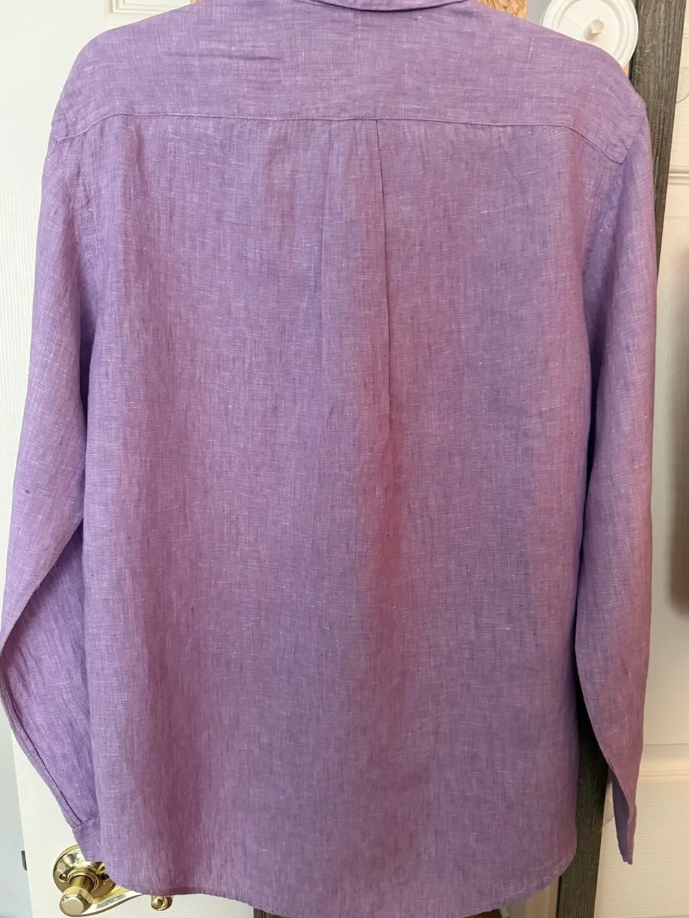 Ralph Lauren Men's Lavender Button-Down Linen Shirt size Med - Picture 3 of 6